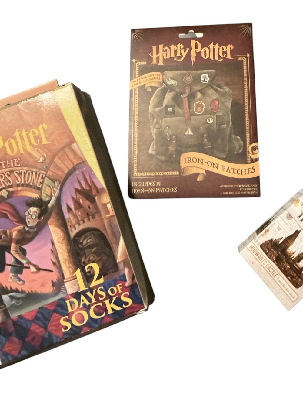 Warner Bros. Harry Potter Sticker & Socks Gift Set - Brown, Orange, Purple